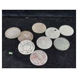9-U.S. Shield Nickels - 1860s