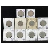 10- German 2 Mark Nazi Silver Coins