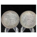 2-1896 Silver Morgan dollars