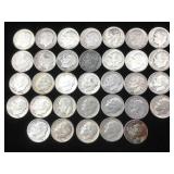 33-Silver Dimes 90% silver