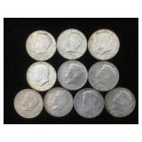10-1964 Silver Kennedy half dollars90% silver