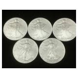 5-2010 Silver Eagles 1 oz 999 Silver