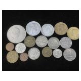 Bag of foreign coins
