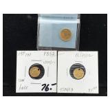 3-Damaged gold $1 coin US gold
