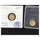 2-18491851 gold $1 coin US gold