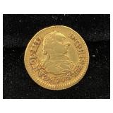 1778Gold Spanish 1/2 Escudo King Charles III