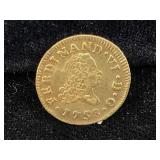 1758 Gold Spanish 1/2 Escudo Ferinand VI