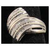 10K Gold ring diamond 6 g sz 6