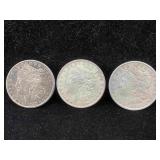 3-Silver Morgan dollars