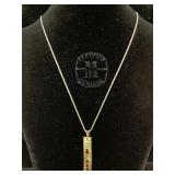 14K Gold necklace chain and charm 9.4g 28"