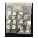 Sheet of 18-90% Silver Quarters