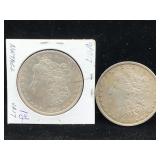 2-1886 1879 Silver Morgan Dollars