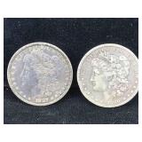 2-1890-o 1887 Silver Morgan Dollars