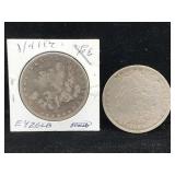 2-1880-o 1896-o Silver Morgan Dollars