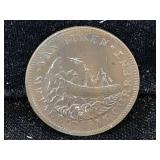 Private token ship lighting copper 1837-41
