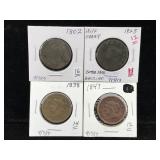 4-large cents 1838,47,02,25