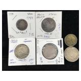 6-Coins some silver