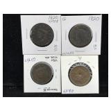 4-large cents 1820,1840?