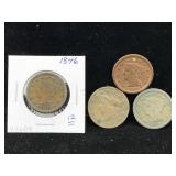 4-large cents 1831,46,49