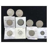 10-Mexican silver coins