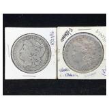 2-1896-s 1879-o Silver Morgan dollar