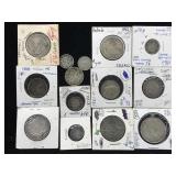 13- Silver british & canadian coins