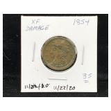 1854 half cent