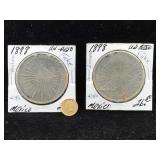 2-UN Pesos & 1851 Counterfeit $1 Gold