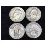4-Silver quarters