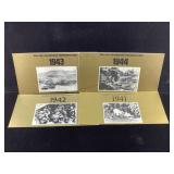 Stamp series 1941,42,43,44 WW2 50Th ann