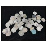 32-Seated Liberty & Barber Dimes - Worn