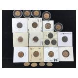 22-Assorted old pennies