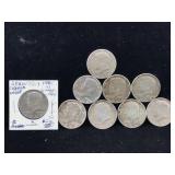 9-1964 Silver Kennedy Half Dollars
