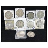 10-72%-99%Mexican silver coins