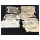 bag of antique confederate state currency