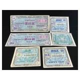 Foreign issue military pay currency folder