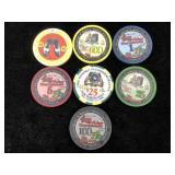 7- Assorted casino chips in bag