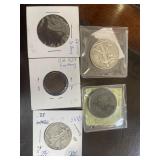 1918-1943 Silver Half dollars +3 foreign coins