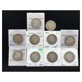 10-Barber Half Dollars