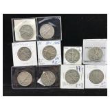 10-Walking Liberty Half Dollars