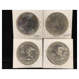 4-2014 .999 Canadian Dollar Coins