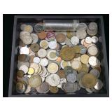 bag of foreign coins