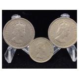3- Silver coins from British Hong Kong