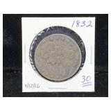 1832 Silver bust half dollar