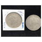 2-1881-o 1878 Silver Morgan Dollars