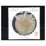 1826 Silver bust half dollar
