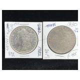 2-1889 1879-s Silver Morgan Dollars