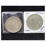 2-1882-o 1881-s Silver Morgan Dollar
