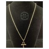 14K Gold necklace chain cross 4.8g 26"