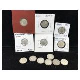 13-Silver Roosevelt dimes 90%
